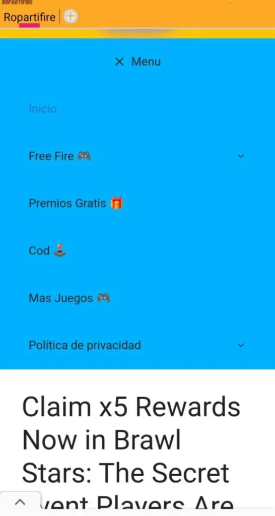 Navigating Ropartifire app menu and rewards section