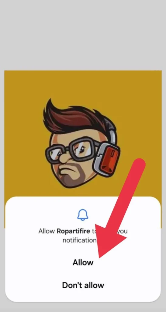 Allowing permissions for Ropartifire app on Android