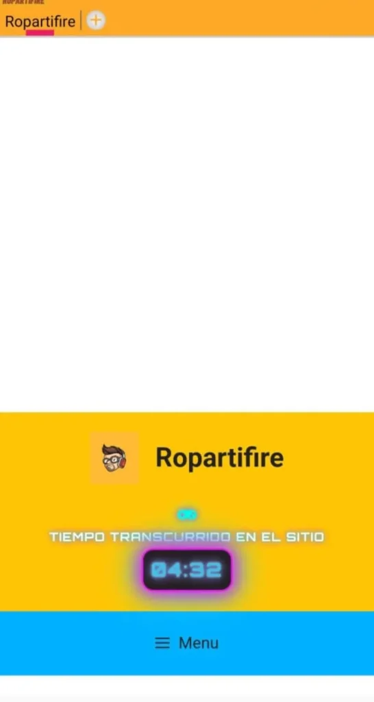 Ropartifire app home screen after installation